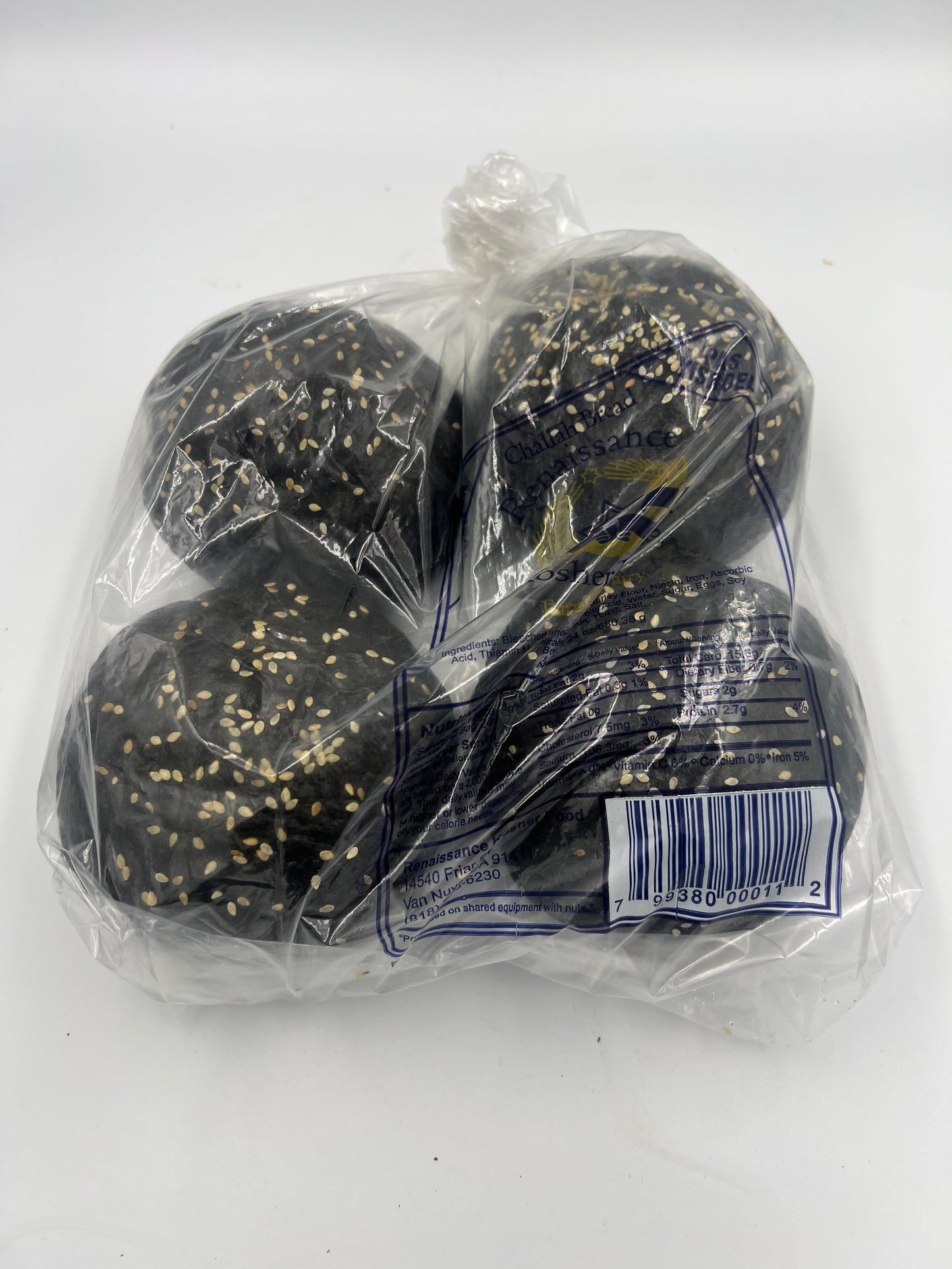 Charcoal Burger Buns (4-Pack)