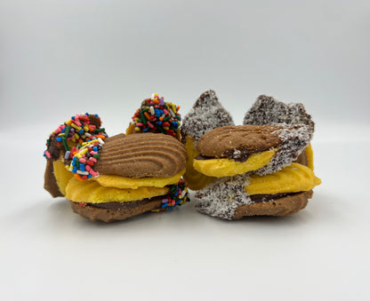 Shell Chocolate Dipped Cookie Duos